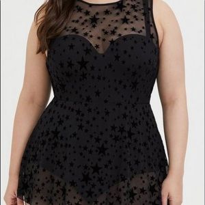 Torrid Black Star Swimsuit Size 3